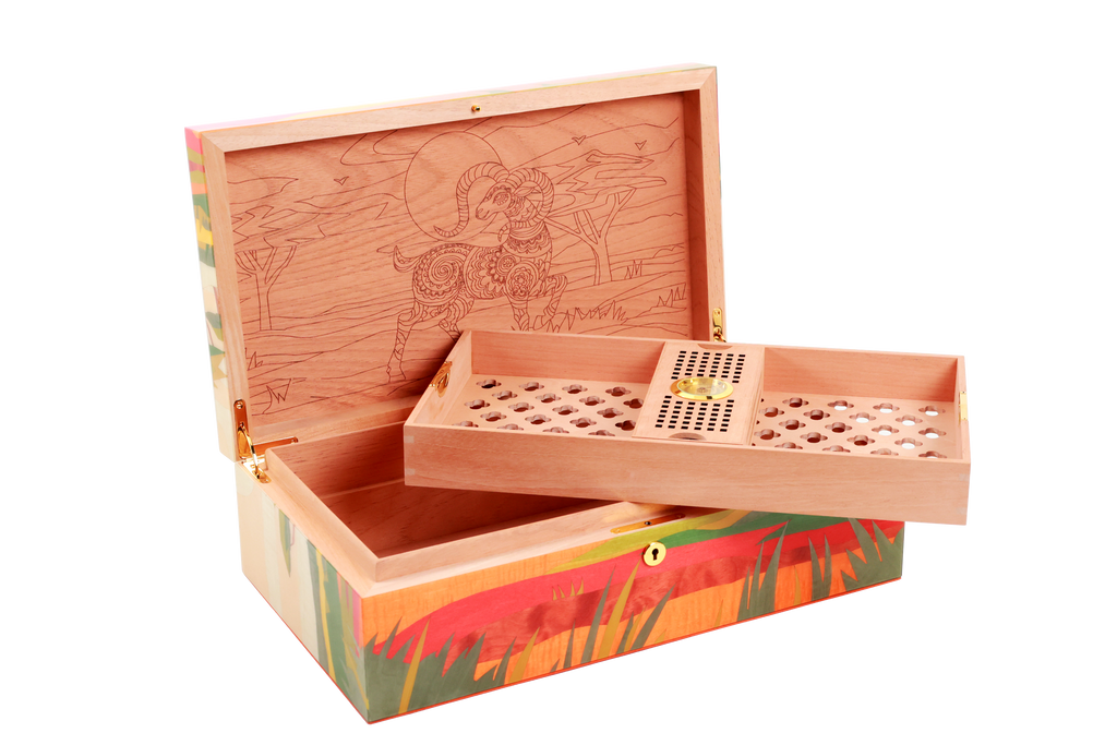 VITOLIA COLLECTION – CHÈVRE ORANGE – Humidor Y-Orange