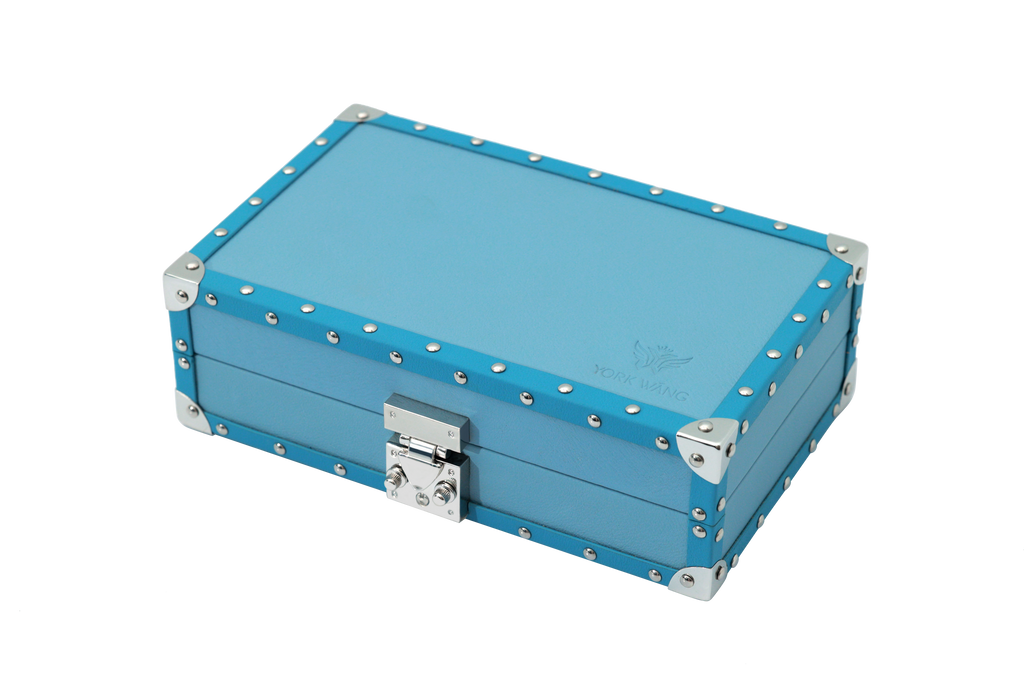 VITOLIA COLLECTION – Coffret de voyage 8 cigares – Cave Cigare – Argent & Orange