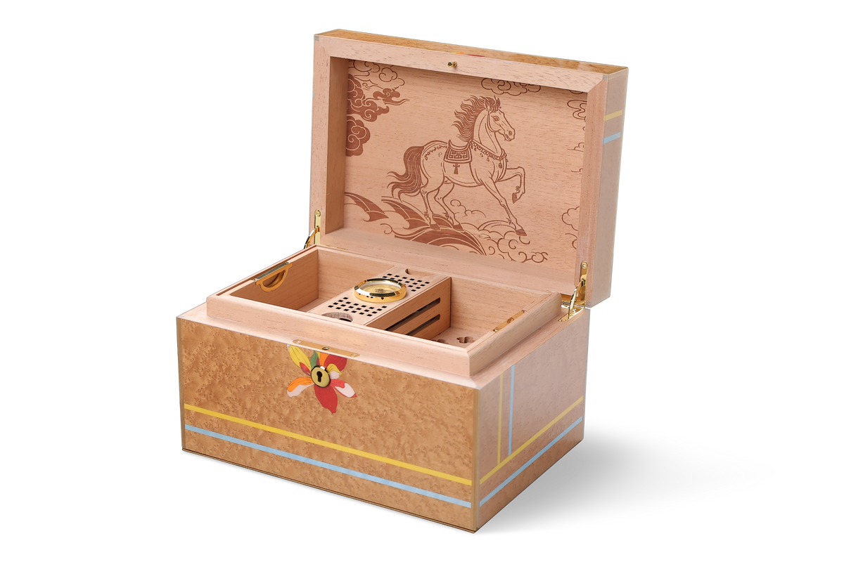 Dans le champ Titre du produit, écris :

VITOLIA COLLECTION – BINLI LARGE – Cave Cigare – BL-Black/Gold-Large