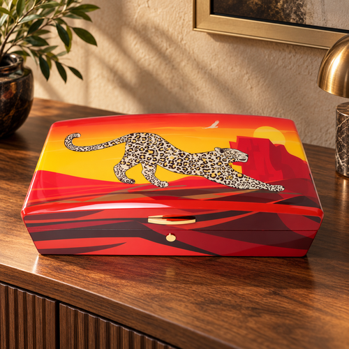 Cave Cigare Léopard de la Savane – Golden Leopard JQB‑Yellow