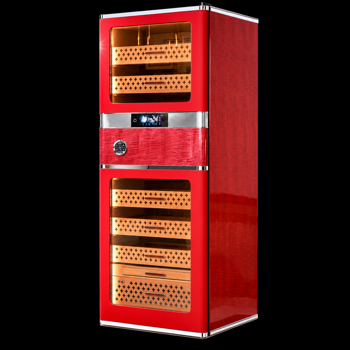 VITOLIA COLLECTION – Armoire à cigares rouge haut de gamme