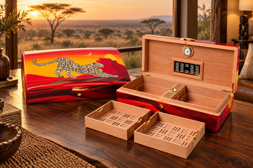 Cave Cigare Léopard de la Savane – Golden Leopard JQB‑Yellow